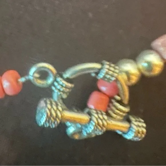 vintage purvian with natural stone seed beads necklace - Picture 7 of 8